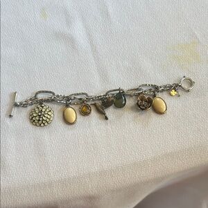 Lucky Brand Silver and Gold Charm Bracelet